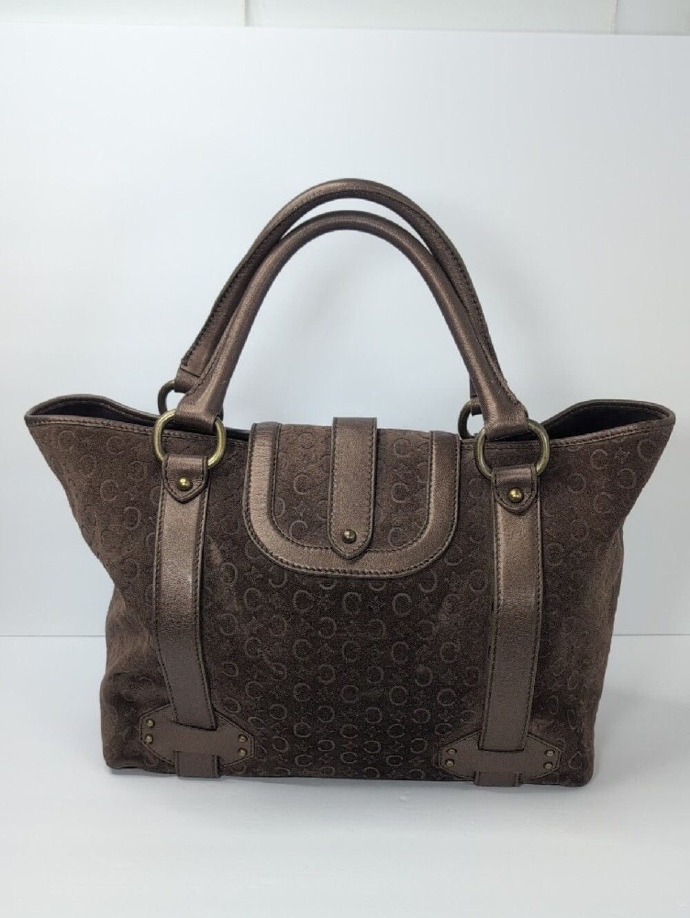 Celine Macadam Suede Boogie Satchel Vintage - Picture 3 of 16